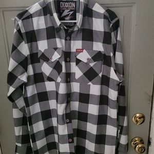 Dixxon Pinnacle Flannel Black Check Shirt Size M